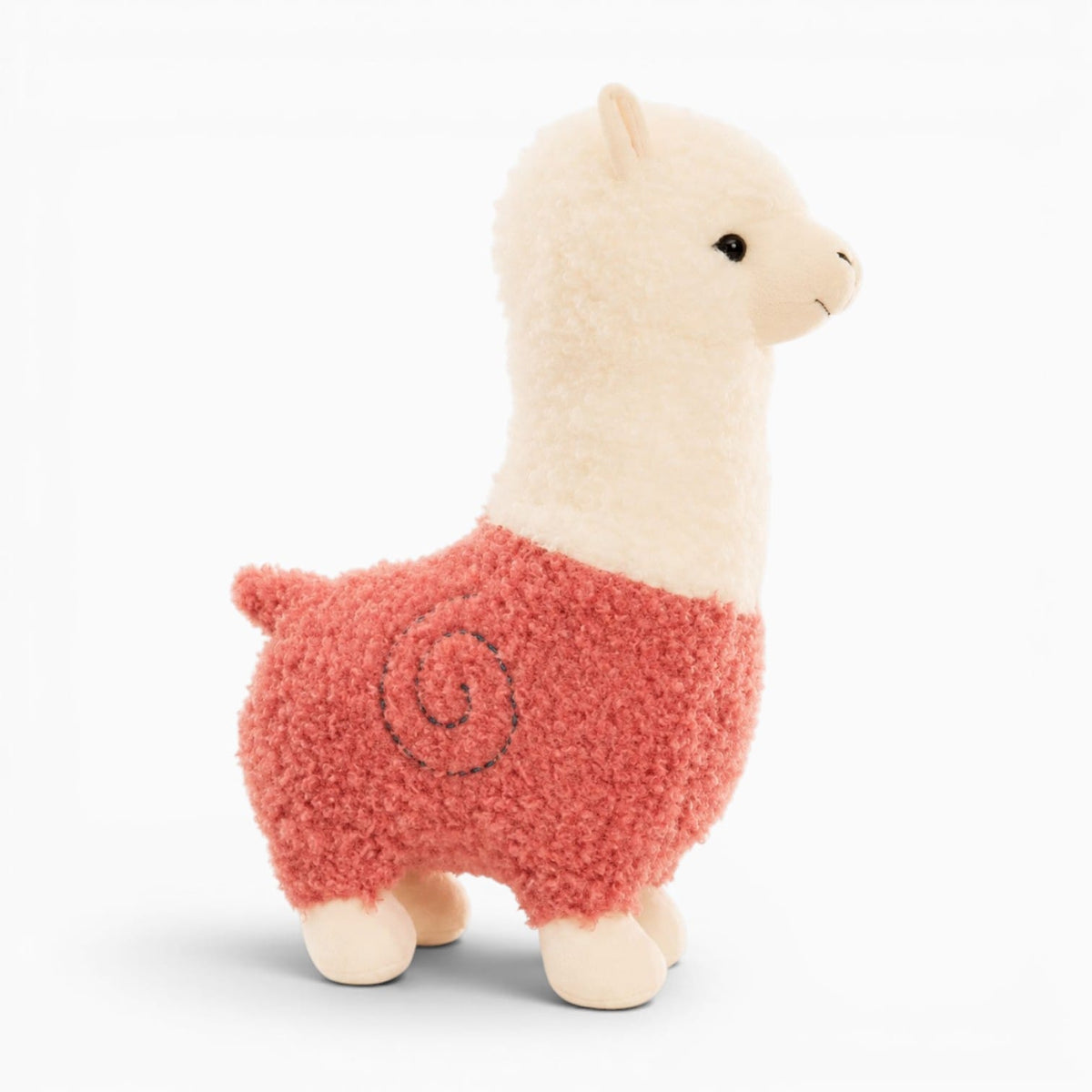 Pluschtierland Alpaka-Kuscheltier in Rosa und Creme Alpaka-Kuscheltier in Rosa und Creme