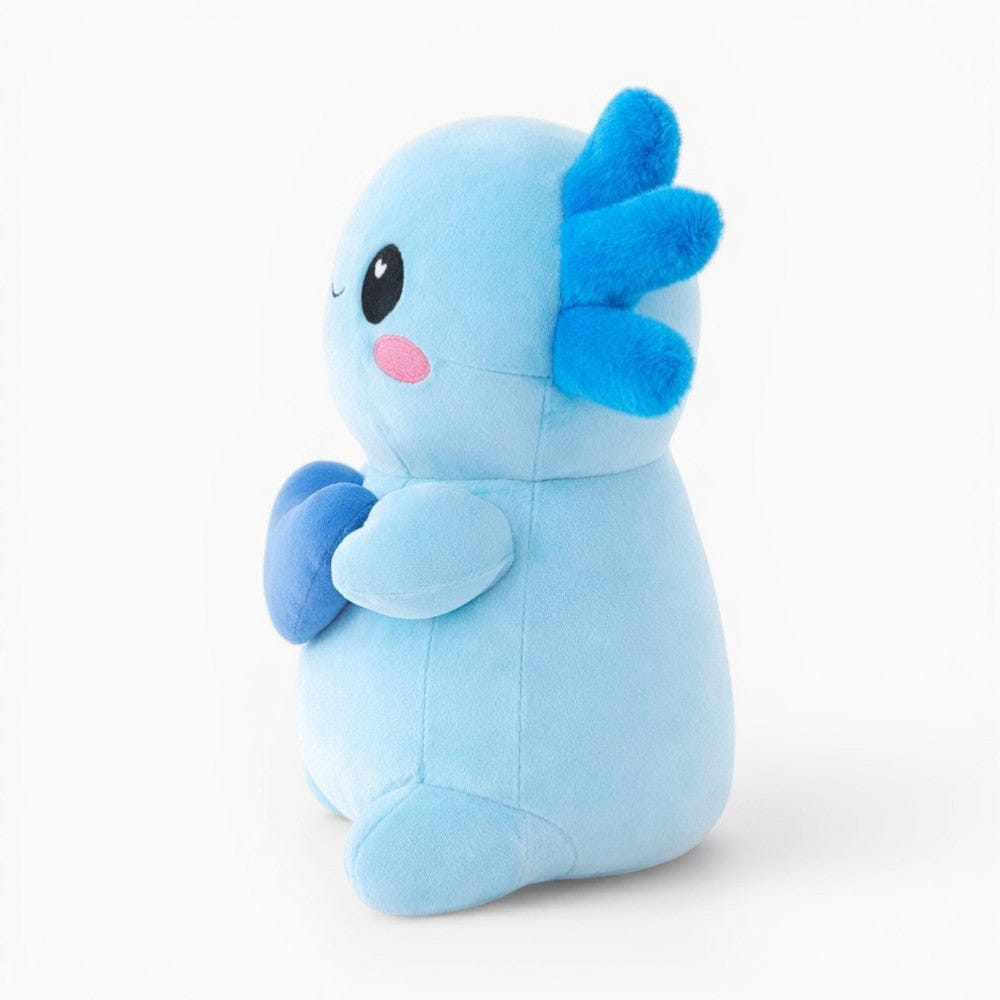 Pluschtierland Axolotl Kuscheltier blau mit Herz Kawaii Axolotl Kuscheltier blau mit Herz Kawaii