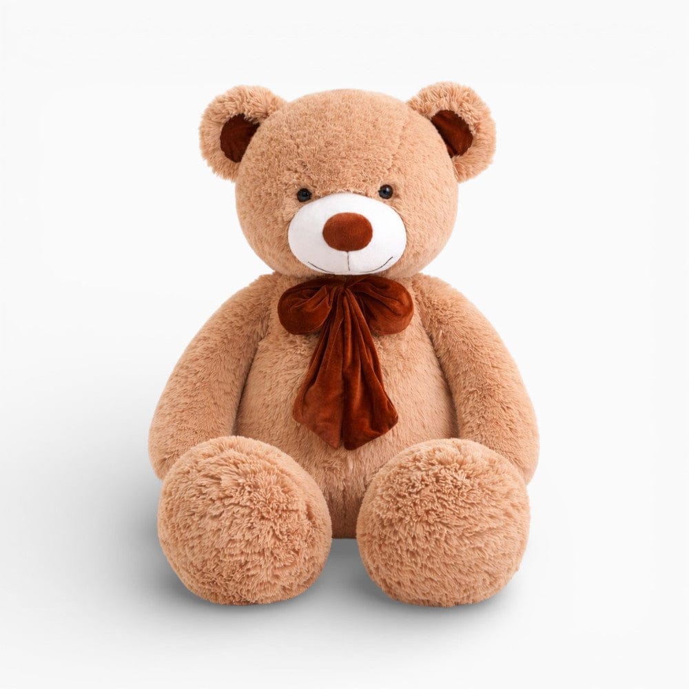 Pluschtierland Bär Kuscheltier mit brauner Schleife weiches Stofftier Bär Kuscheltier mit brauner Schleife weiches Stofftier