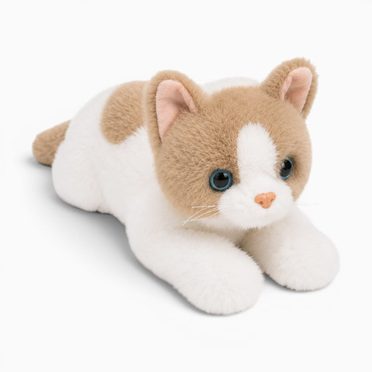 Pluschtierland Beige-weißes Katzen Kuscheltier Beige-weißes Katzen Kuscheltier