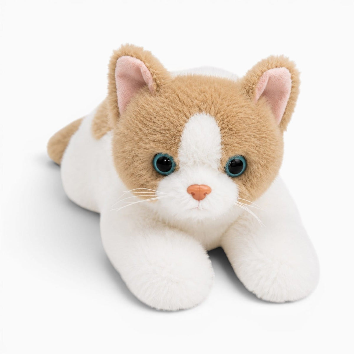 Pluschtierland Beige-weißes Katzen Kuscheltier Beige-weißes Katzen Kuscheltier