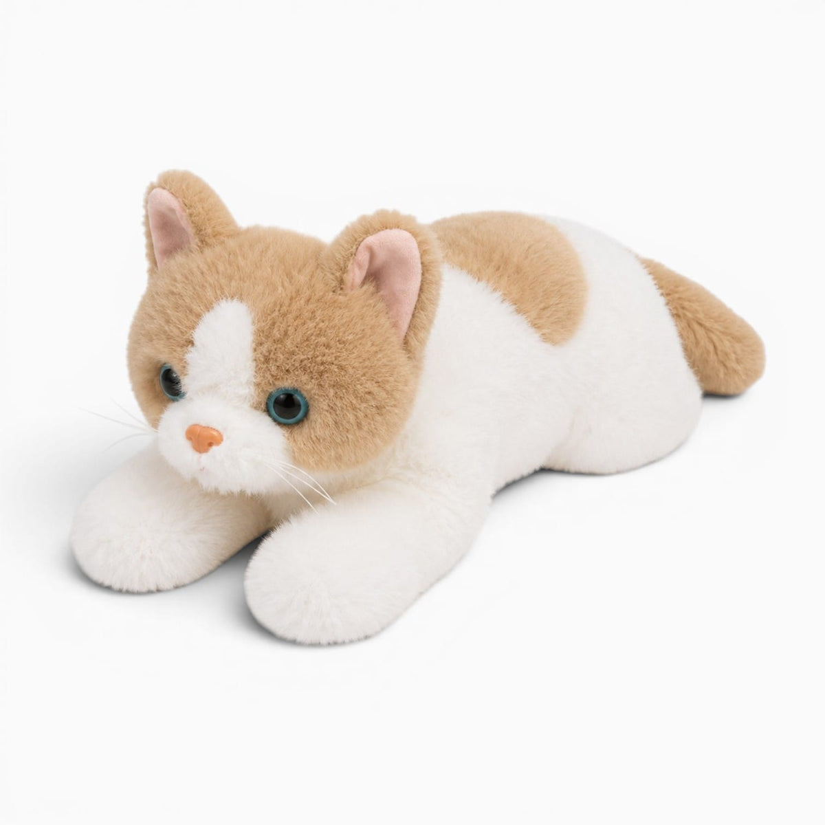Pluschtierland Beige-weißes Katzen Kuscheltier Beige-weißes Katzen Kuscheltier