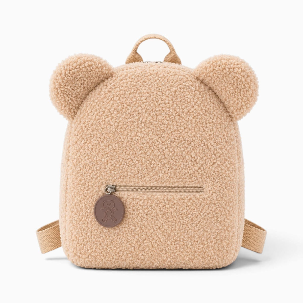 Pluschtierland Beigefarbener Plüsch-Rucksack mit Bärenohren Beigefarbener Plüsch-Rucksack mit Bärenohren