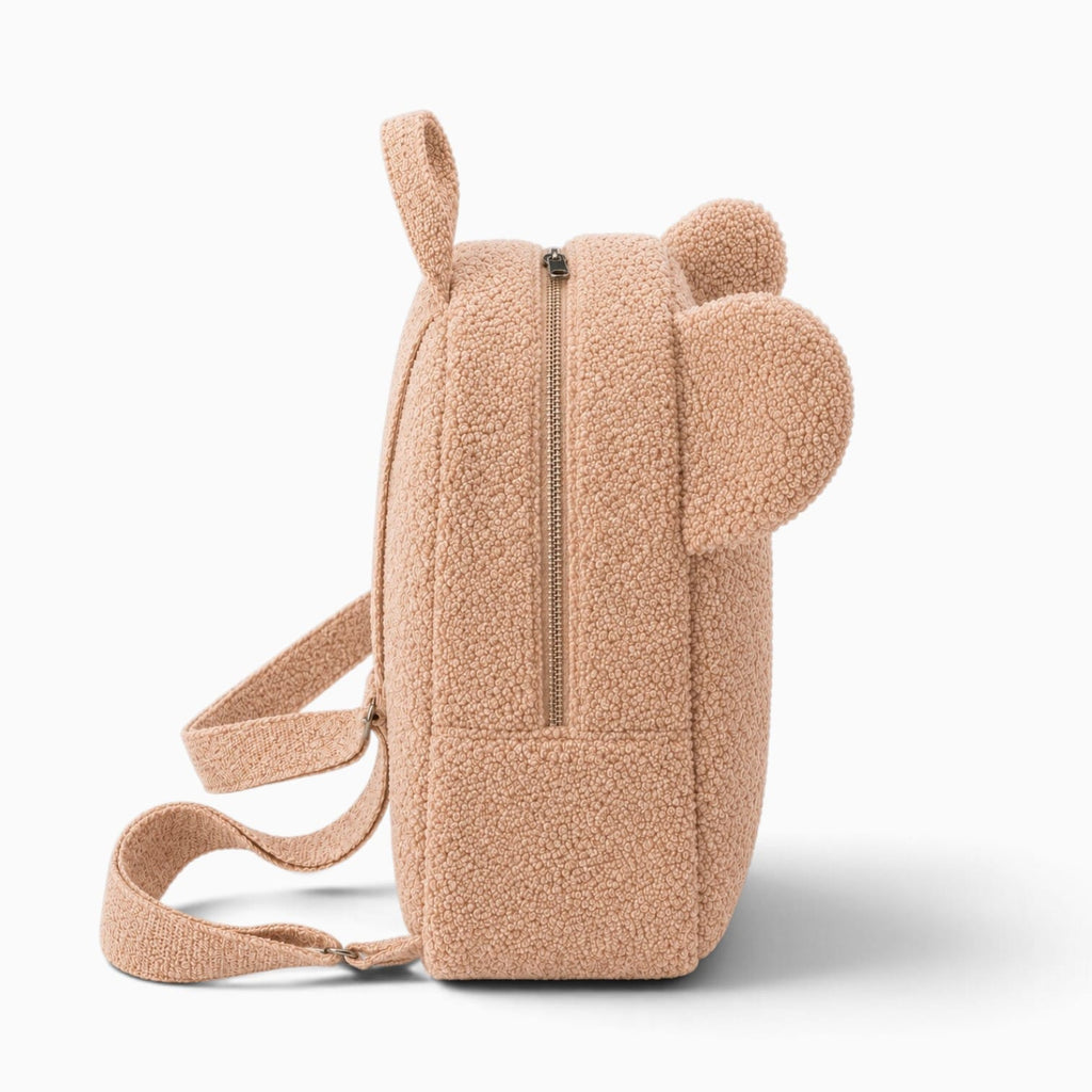 Pluschtierland Beigefarbener Plüsch-Rucksack mit Bärenohren Beigefarbener Plüsch-Rucksack mit Bärenohren