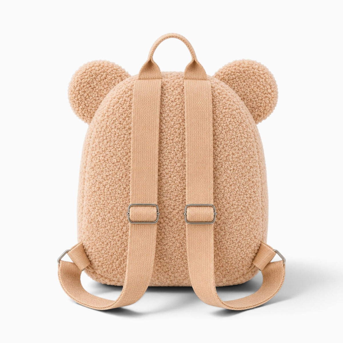 Pluschtierland Beigefarbener Plüsch-Rucksack mit Bärenohren Beigefarbener Plüsch-Rucksack mit Bärenohren
