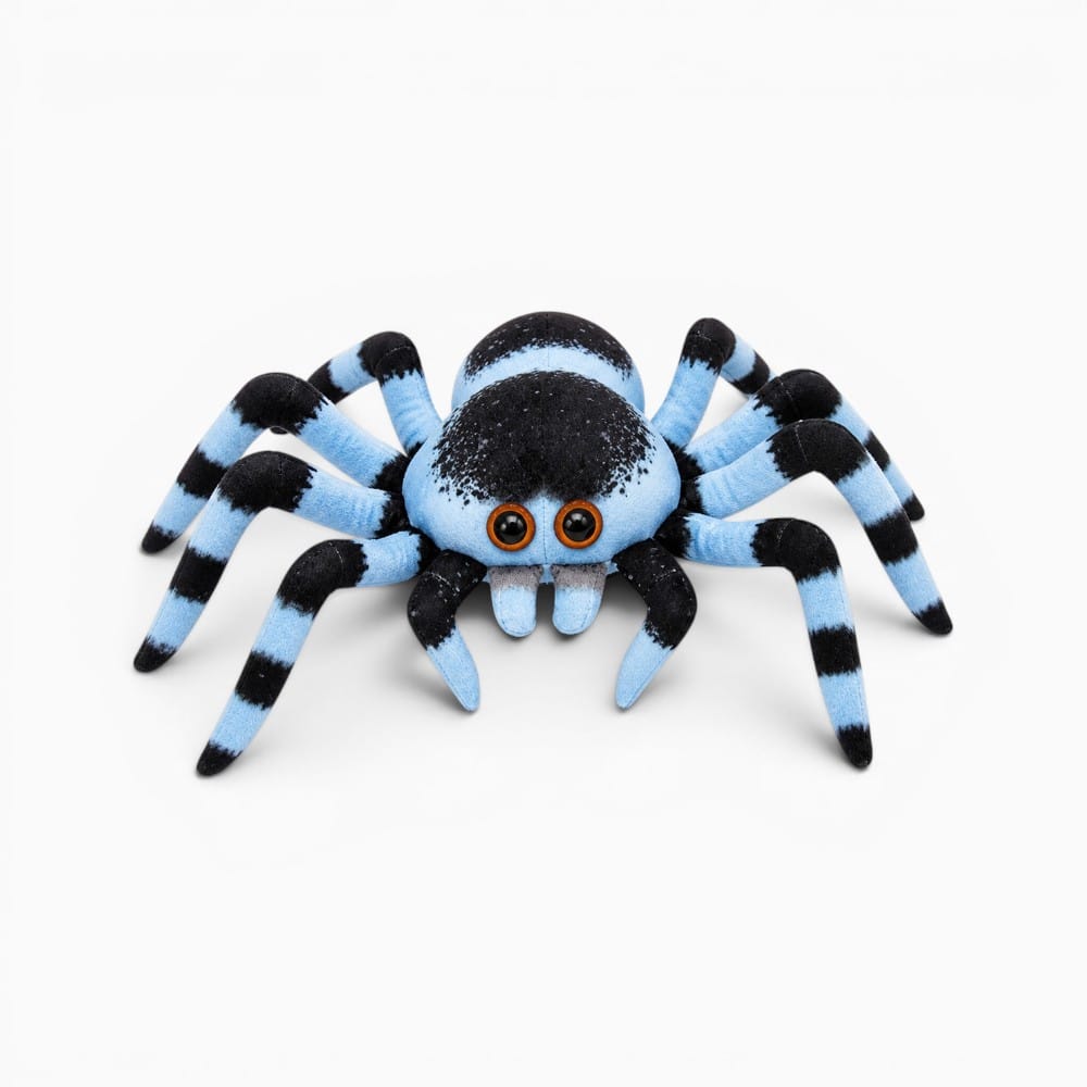 Pluschtierland Blau-Schwarzes Spinnen Kuscheltier Blau-Schwarzes Spinnen Kuscheltier