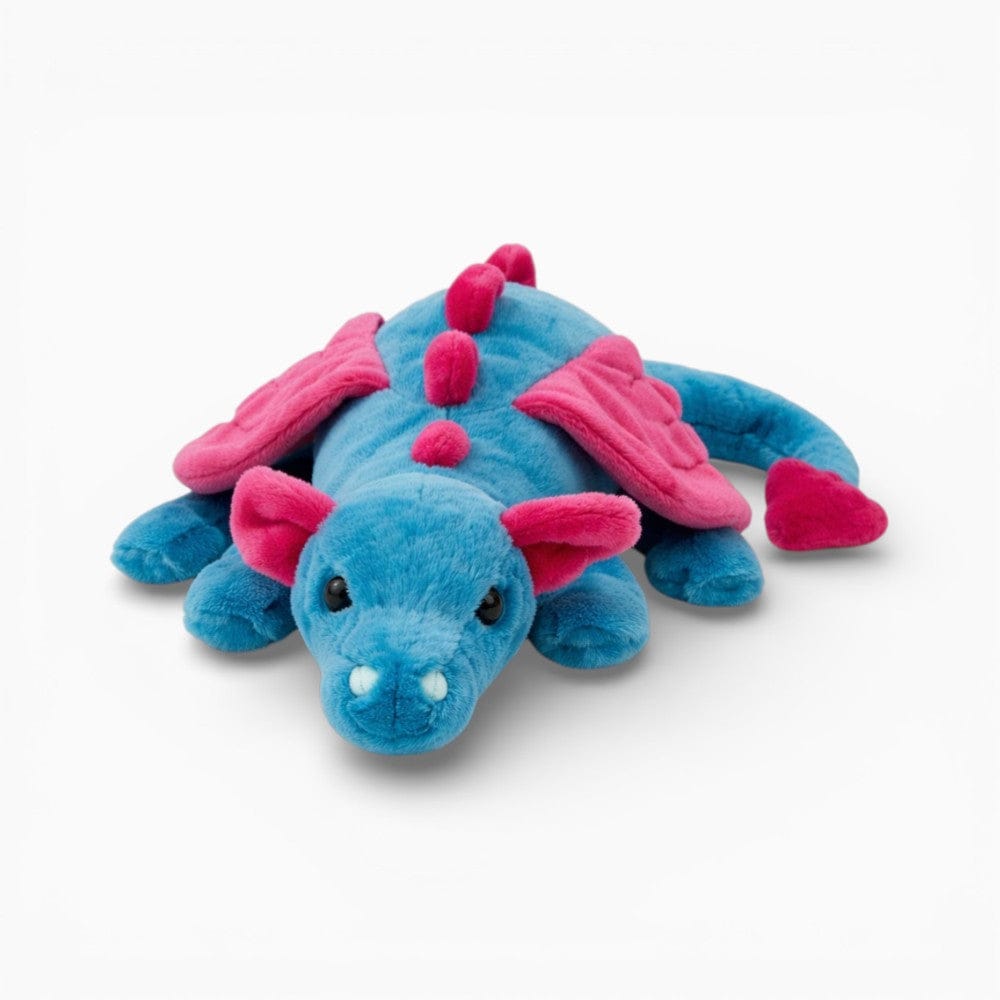 Pluschtierland Blaues Drachen Kuscheltier mit lila Flügeln Blaues Drachen Kuscheltier mit lila Flügeln