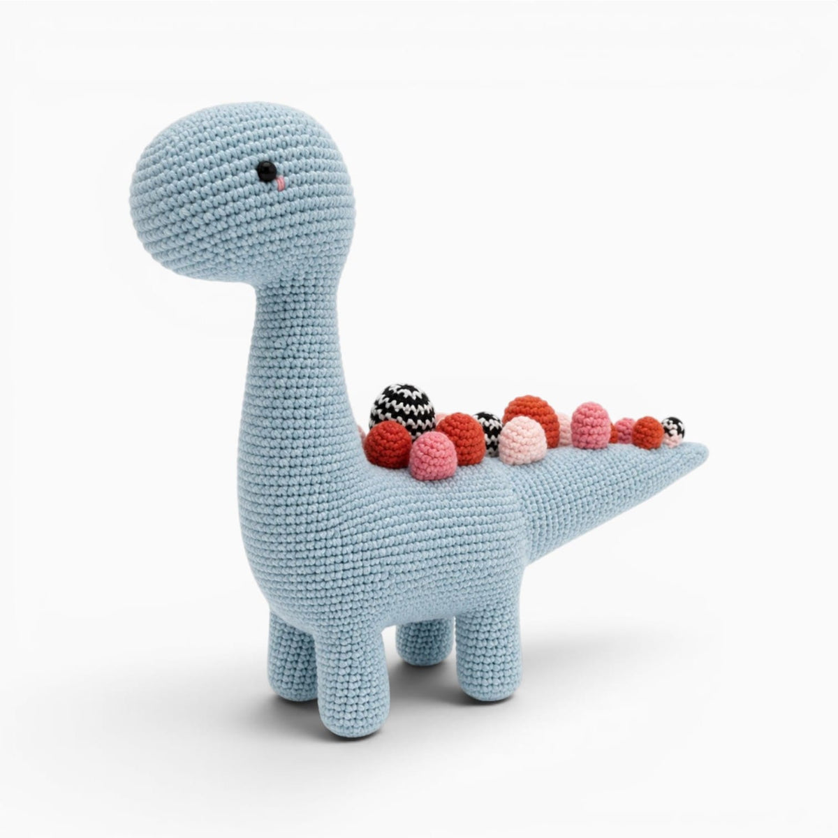 Pluschtierland Blaues gehäkeltes Dinosaurier Kuscheltier Blaues gehäkeltes Dinosaurier Kuscheltier