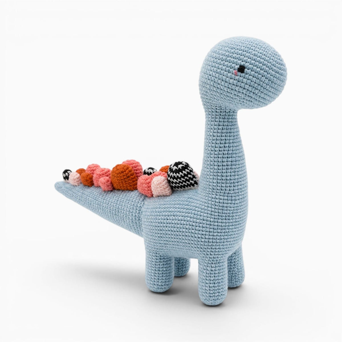 Pluschtierland Blaues gehäkeltes Dinosaurier Kuscheltier Blaues gehäkeltes Dinosaurier Kuscheltier