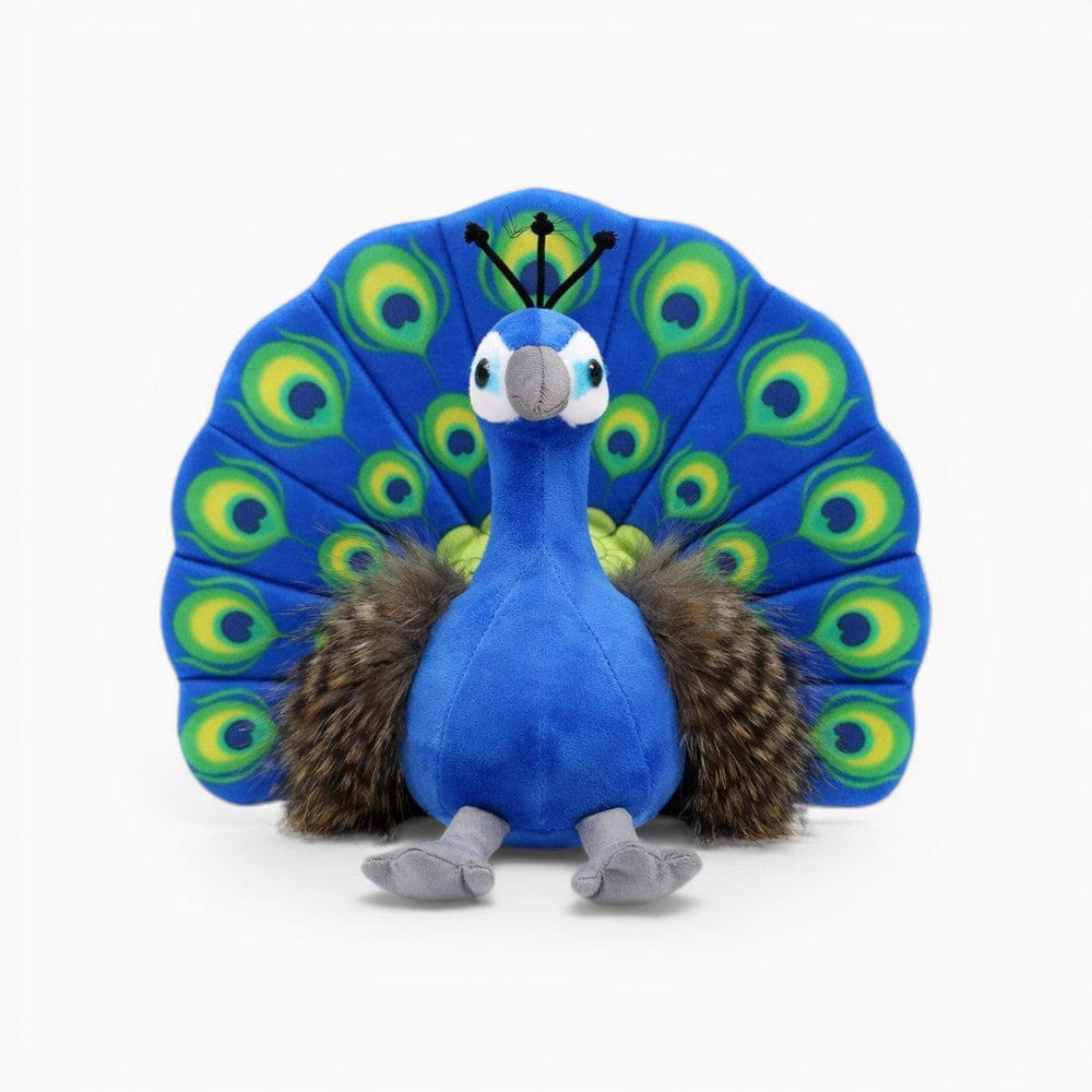 Pluschtierland Blaues Pfau Kuscheltier bunte Federn Blaues Pfau Kuscheltier bunte Federn