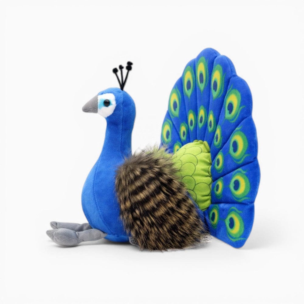 Pluschtierland Blaues Pfau Kuscheltier bunte Federn Blaues Pfau Kuscheltier bunte Federn