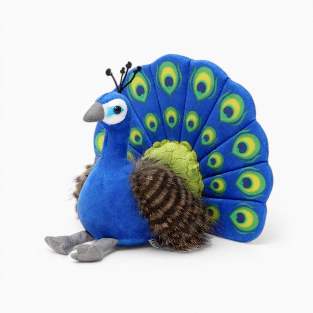 Pluschtierland Blaues Pfau Kuscheltier bunte Federn Blaues Pfau Kuscheltier bunte Federn