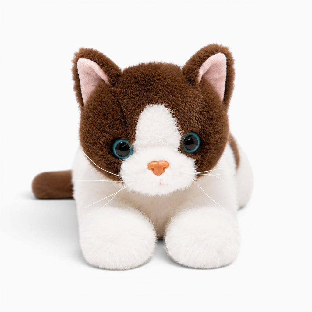 Pluschtierland Braun-weißes Katzen Kuscheltier Braun-weißes Katzen Kuscheltier