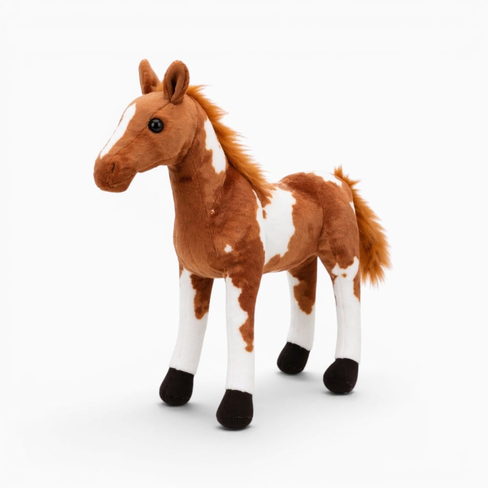 Pluschtierland Braun Weißes Pferd Kuscheltier Braun Weißes Pferd Kuscheltier