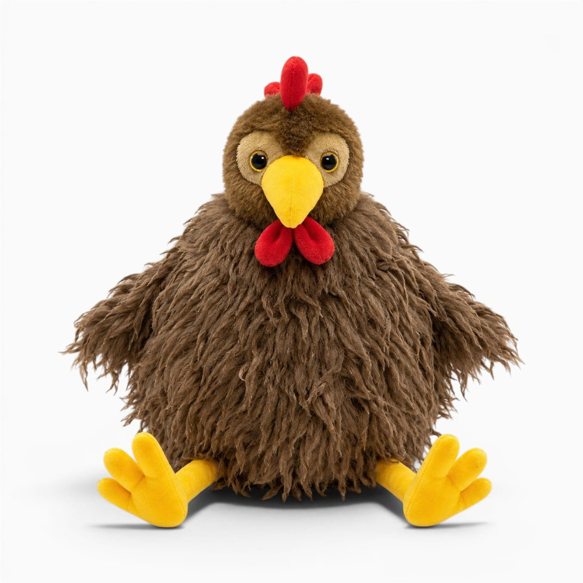 Pluschtierland Braunes Langhaar Hahn Plüschtier Braunes Langhaar Hahn Plüschtier