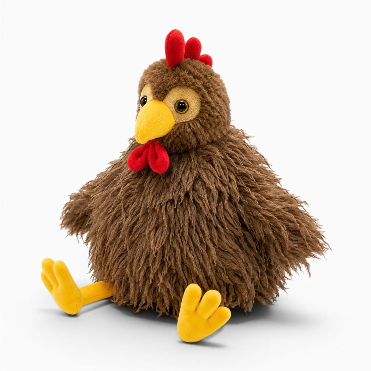 Pluschtierland Braunes Langhaar Hahn Plüschtier Braunes Langhaar Hahn Plüschtier