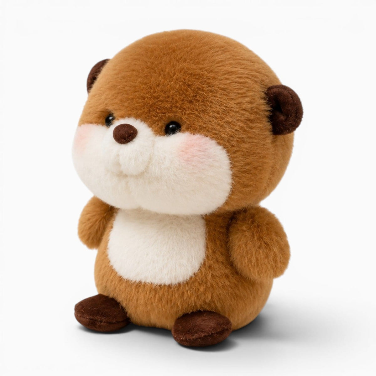 Pluschtierland Braunes Otter-Kuscheltier mit weißem Bauch Braunes Otter-Kuscheltier mit weißem Bauch