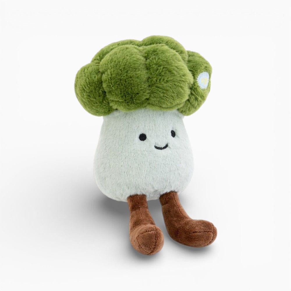 Pluschtierland Brokkoli Kuscheltier mit Gesicht und Beinen Brokkoli Kuscheltier mit Gesicht und Beinen