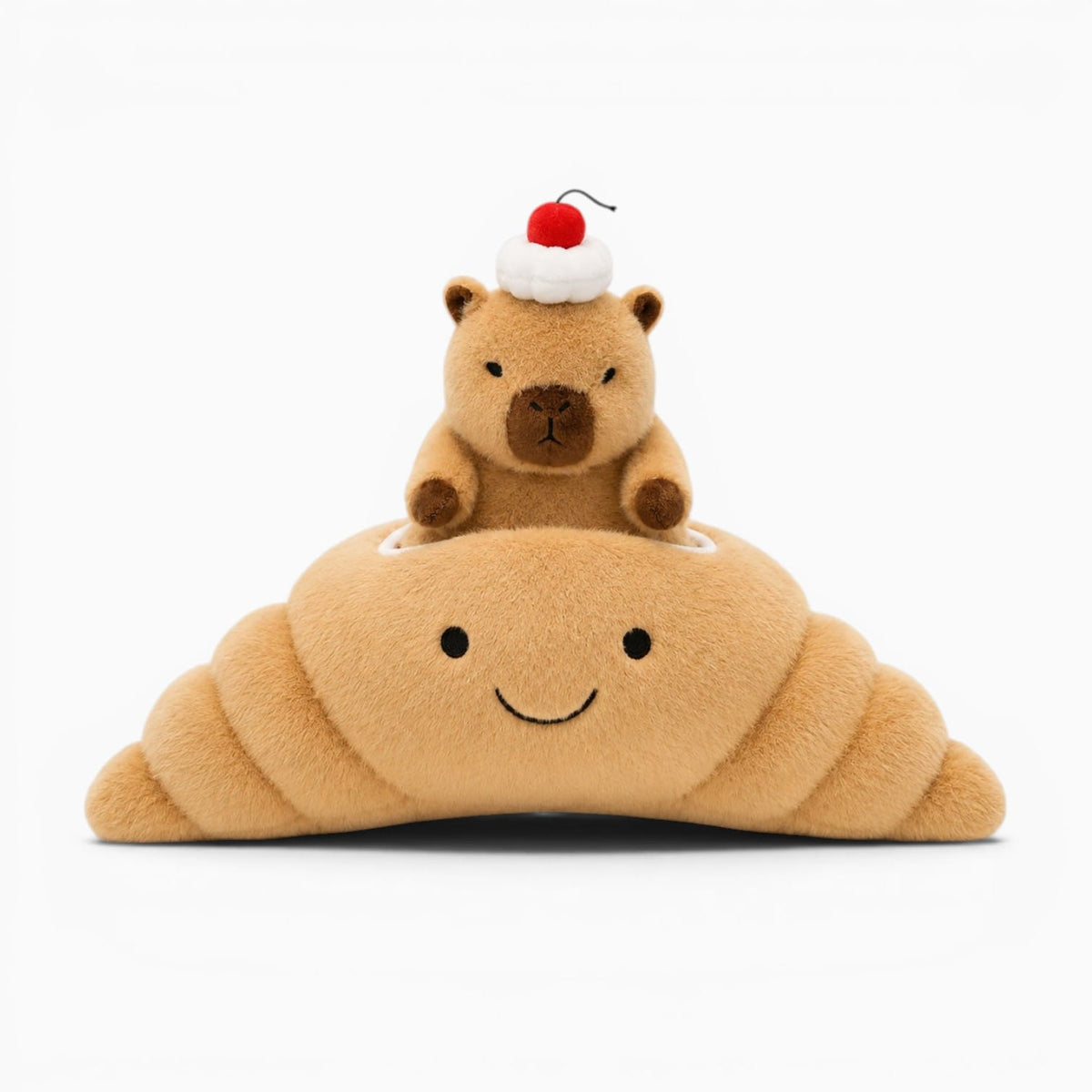 Pluschtierland Capybara Kuscheltier im Croissant Capybara Kuscheltier im Croissant