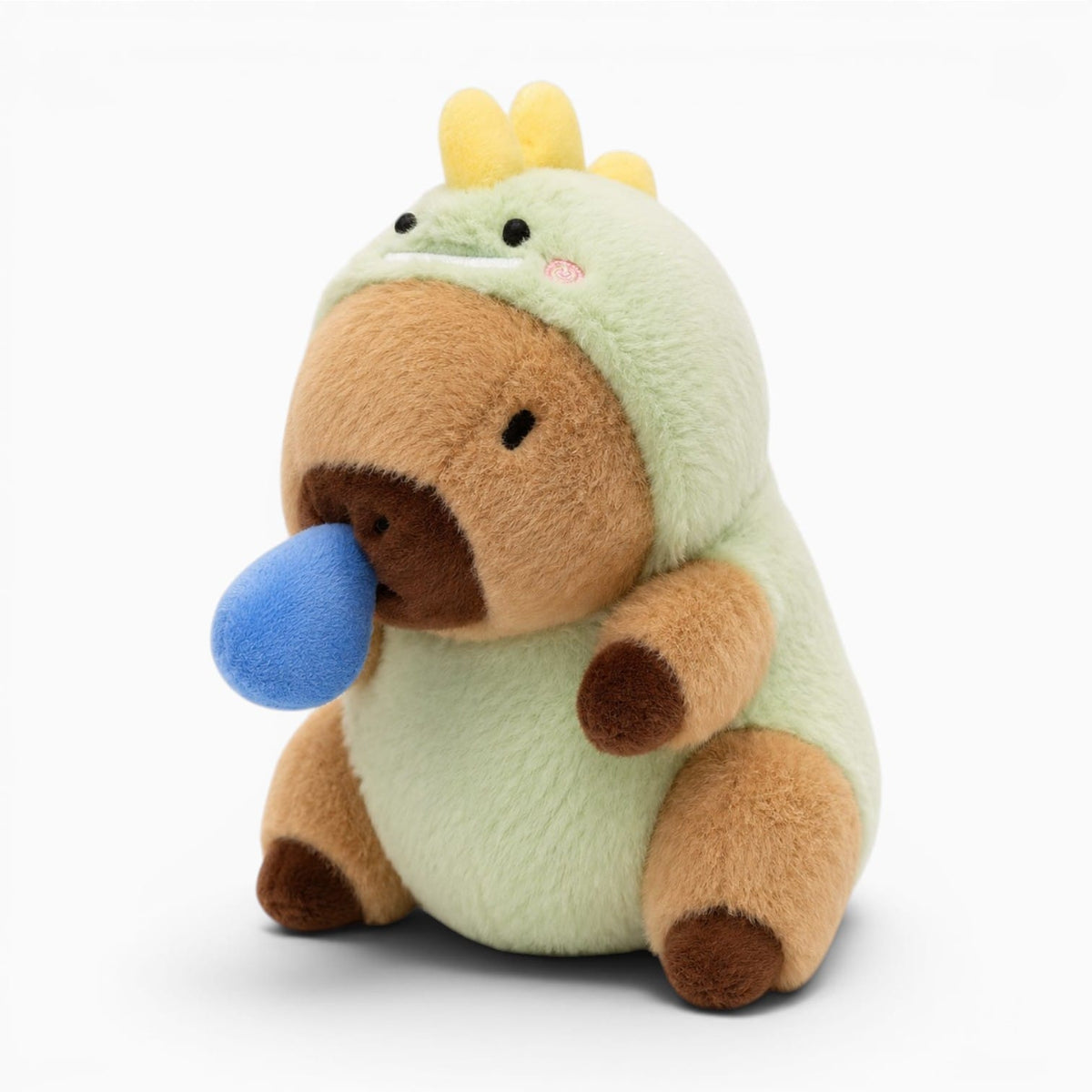 Pluschtierland Capybara-Kuscheltier im Dinosaurierkostüm Capybara-Kuscheltier im Dinosaurierkostüm