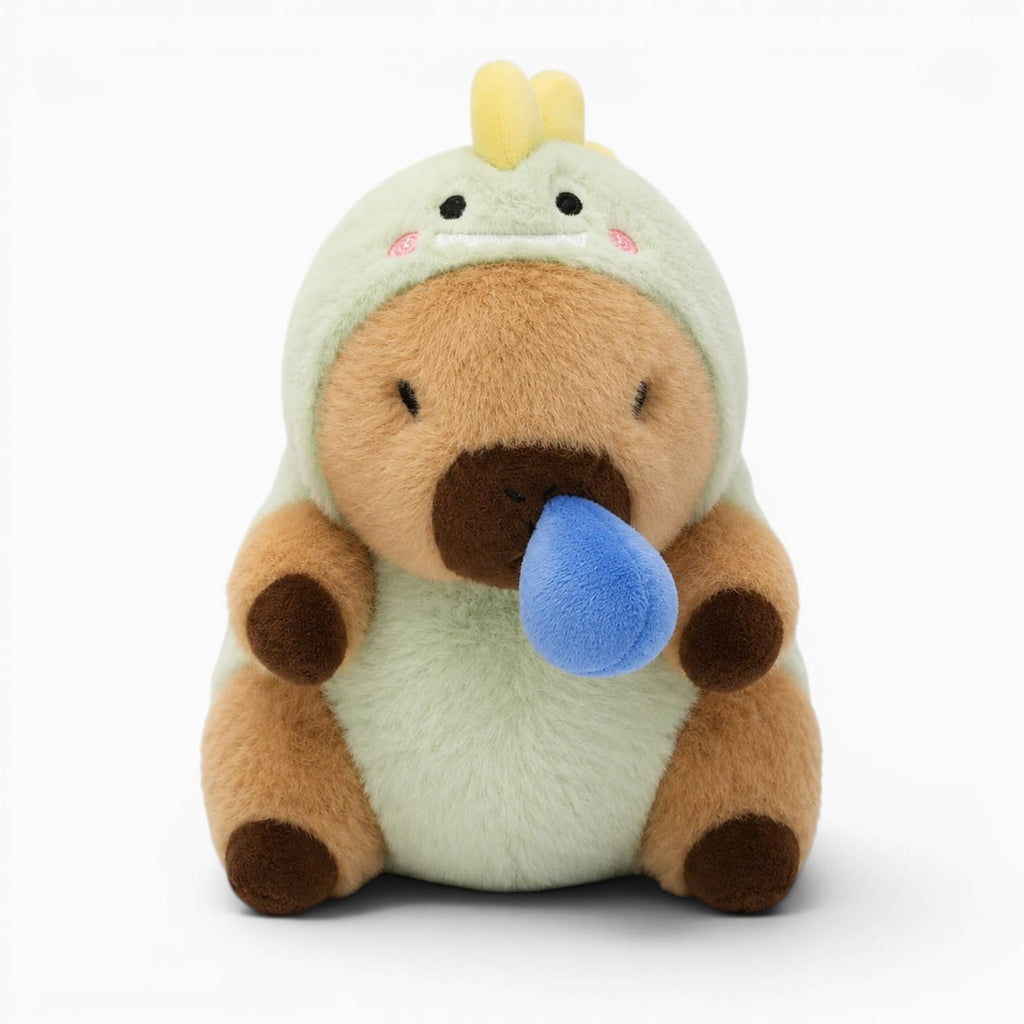 Pluschtierland Capybara-Kuscheltier im Dinosaurierkostüm Capybara-Kuscheltier im Dinosaurierkostüm