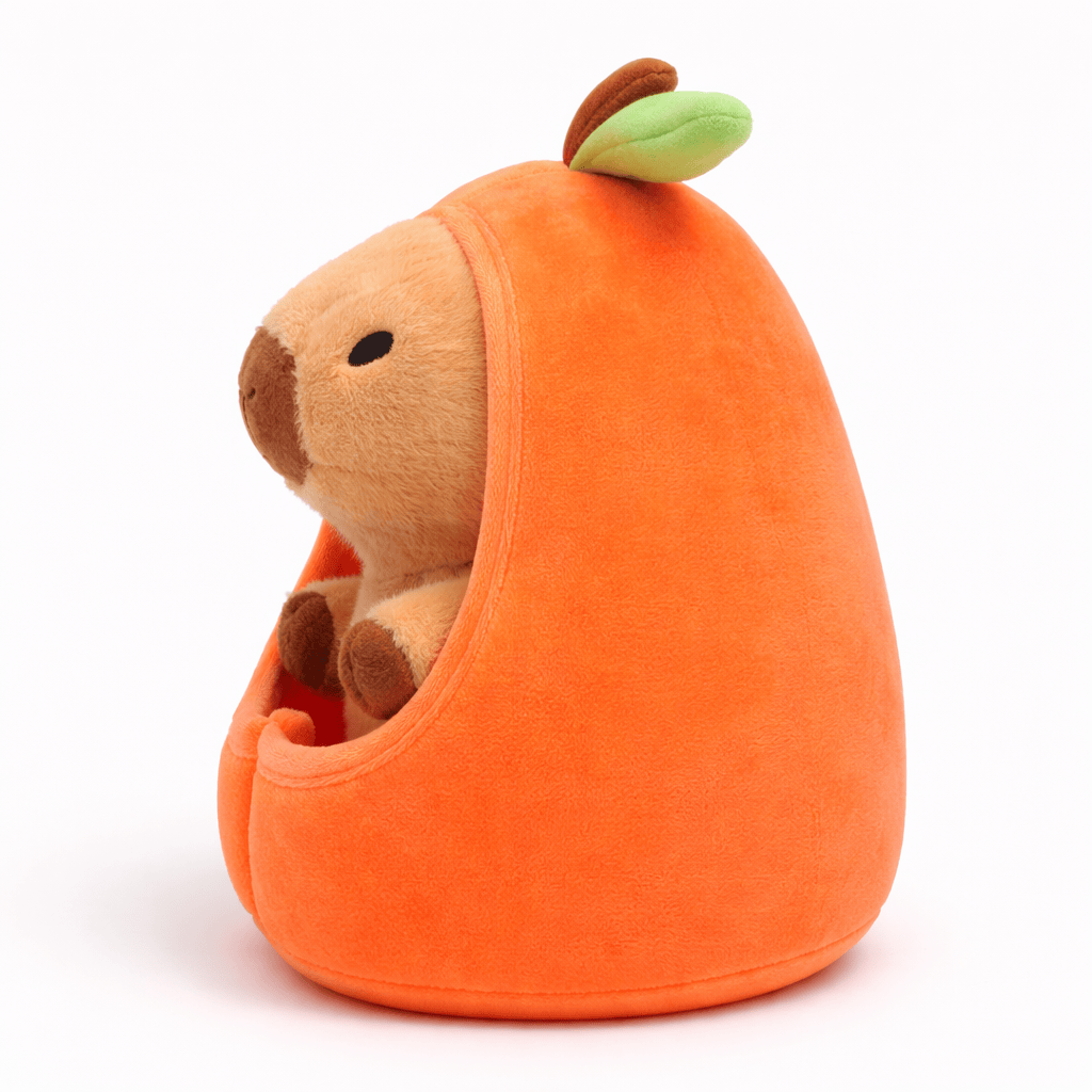 Pluschtierland Capybara Kuscheltier in Pfirsich Fruchthülle Capybara Kuscheltier in Pfirsich Fruchthülle