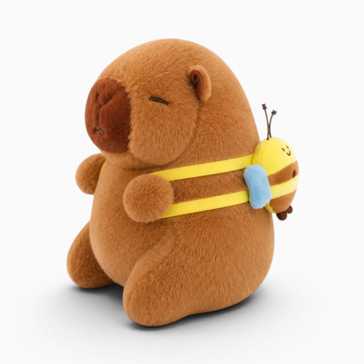 Pluschtierland Capybara Kuscheltier mit Bienen Rucksack Capybara Kuscheltier mit Bienen Rucksack