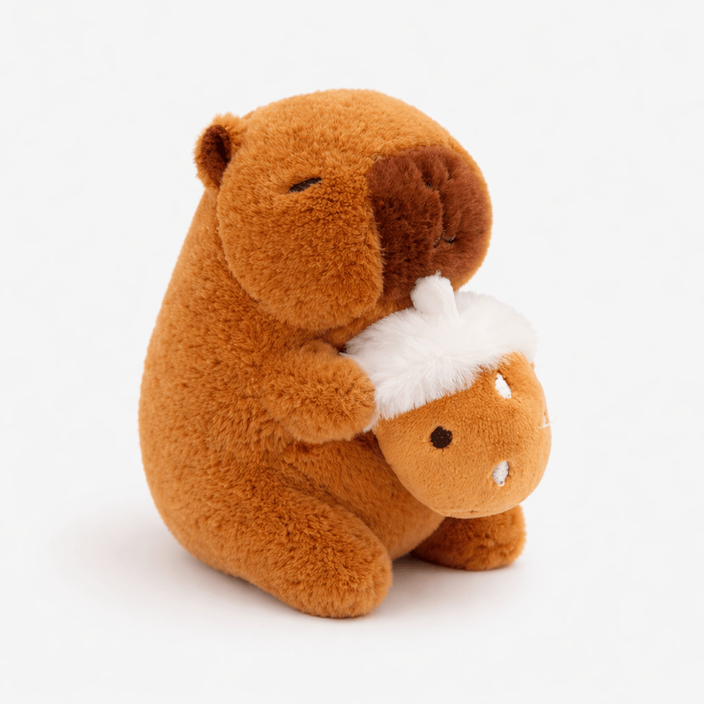 Pluschtierland Capybara Kuscheltier mit Nuss Capybara Kuscheltier mit Nuss