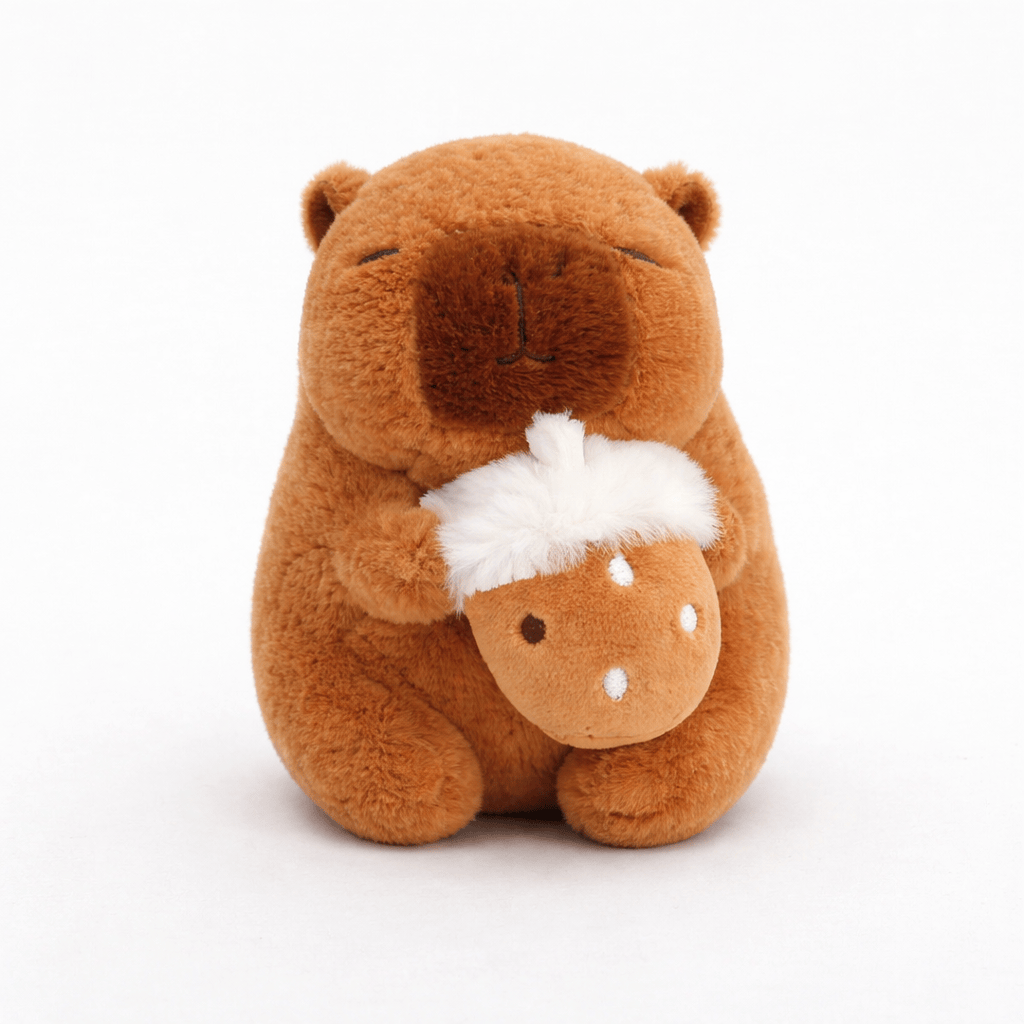 Pluschtierland Capybara Kuscheltier mit Nuss Capybara Kuscheltier mit Nuss