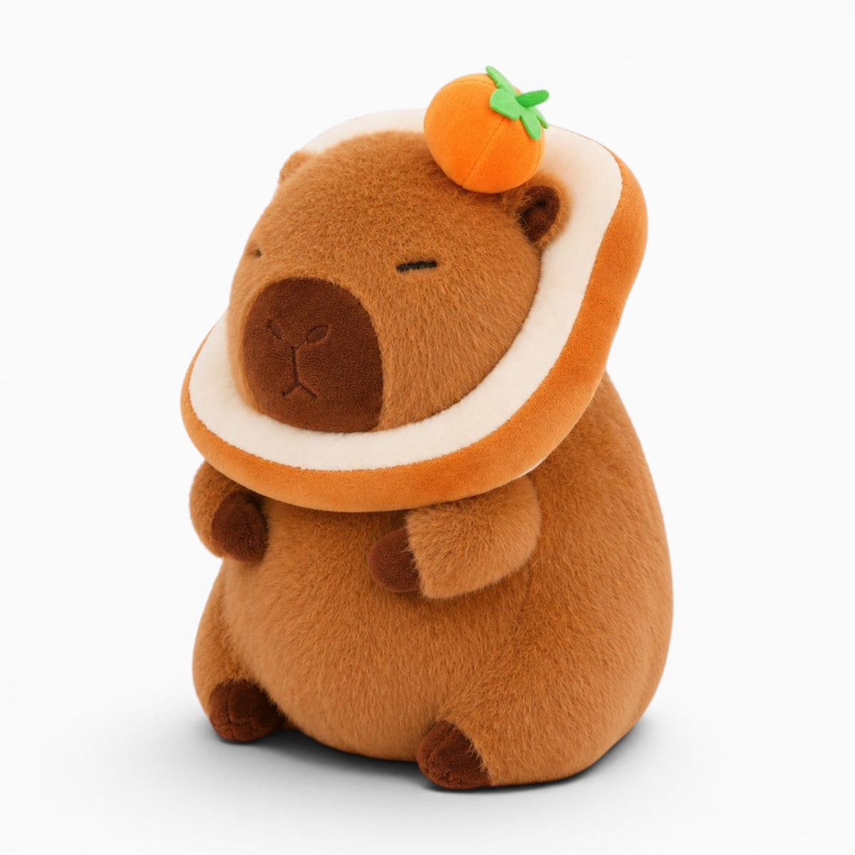 Pluschtierland Capybara Kuscheltier mit Orangenscheibe Capybara Kuscheltier mit Orangenscheibe