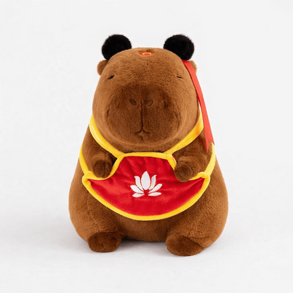 Pluschtierland Capybara Kuscheltier mit traditionellem Nezha Kostüm Capybara Kuscheltier mit traditionellem Nezha Kostüm