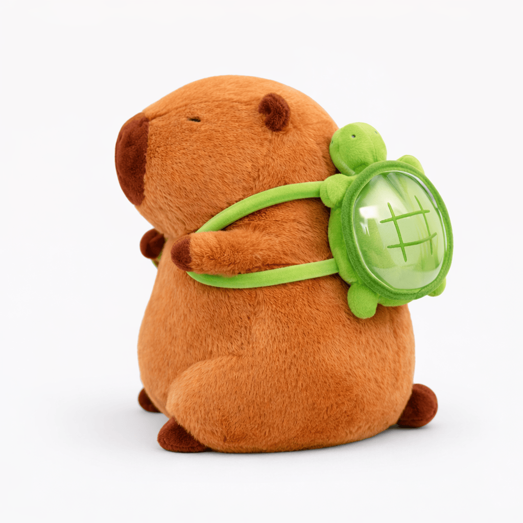 Pluschtierland Capybara Plüsch mit Schildkröten Rucksack Capybara Plüsch mit Schildkröten Rucksack