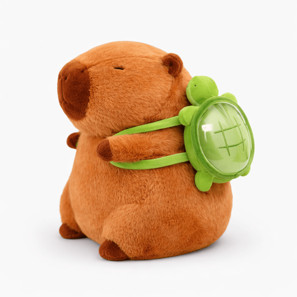 Pluschtierland Capybara Plüsch mit Schildkröten Rucksack Capybara Plüsch mit Schildkröten Rucksack
