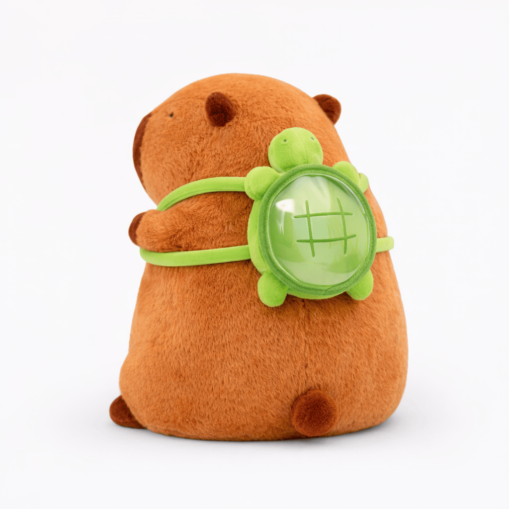 Pluschtierland Capybara Plüsch mit Schildkröten Rucksack Capybara Plüsch mit Schildkröten Rucksack