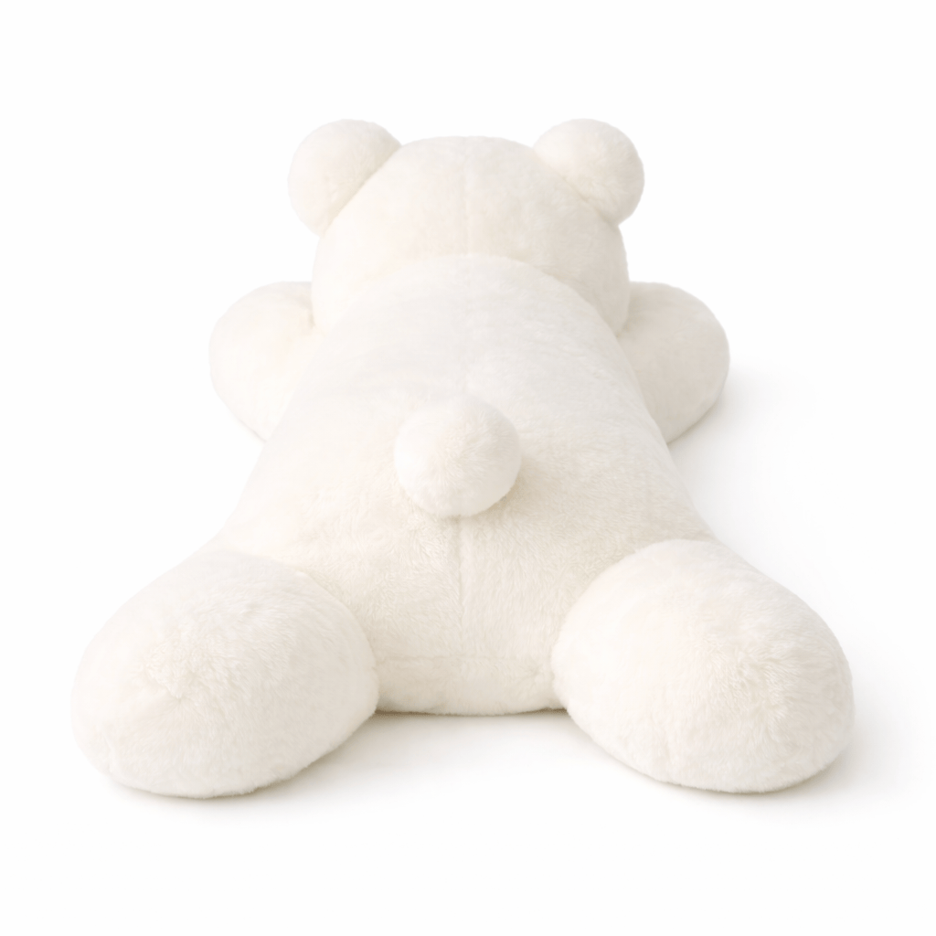 Pluschtierland Flaches Eisbär-Kuscheltier als weiches Liegekissen Flaches Eisbär-Kuscheltier als weiches Liegekissen