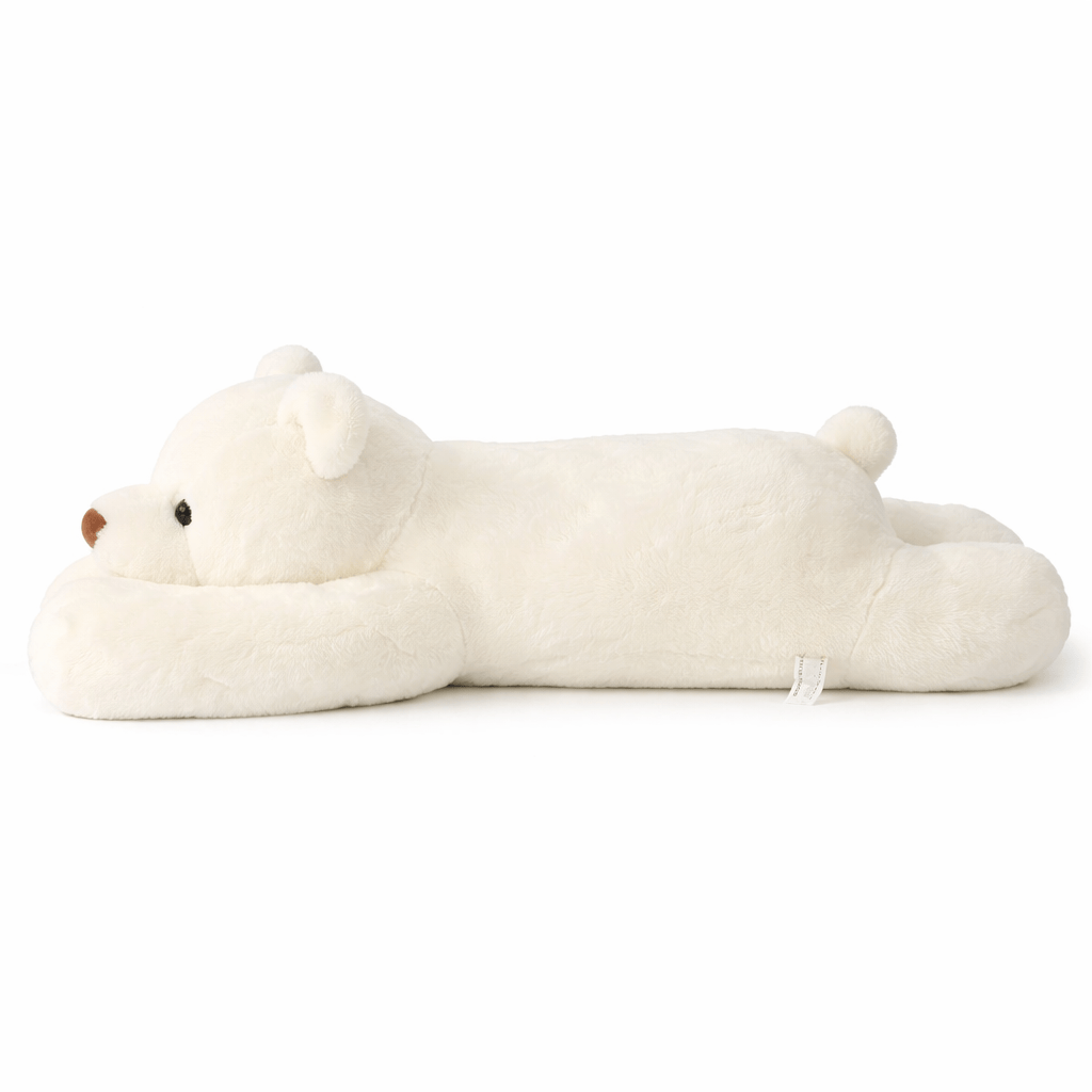 Pluschtierland Flaches Eisbär-Kuscheltier als weiches Liegekissen Flaches Eisbär-Kuscheltier als weiches Liegekissen