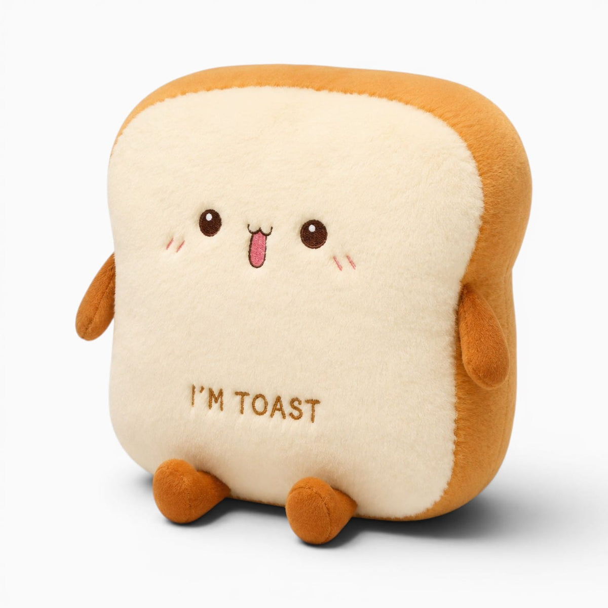 Pluschtierland Fröhliches Toastbrot-Kuscheltier mit Gesicht Fröhliches Toastbrot-Kuscheltier mit Gesicht