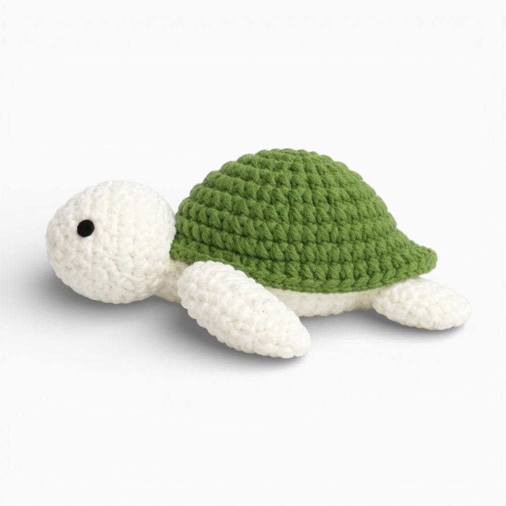 Pluschtierland Gehäkelte Schildkröte Kuscheltier grün weiß Gehäkelte Schildkröte Kuscheltier grün weiß