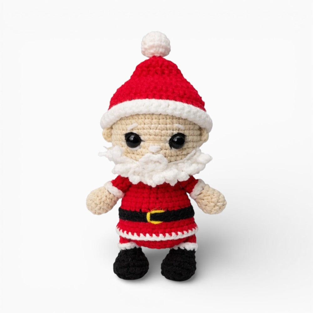 Pluschtierland Gehäkelte Weihnachtsmann-Puppe mit roter Mütze Gehäkelte Weihnachtsmann-Puppe mit roter Mütze