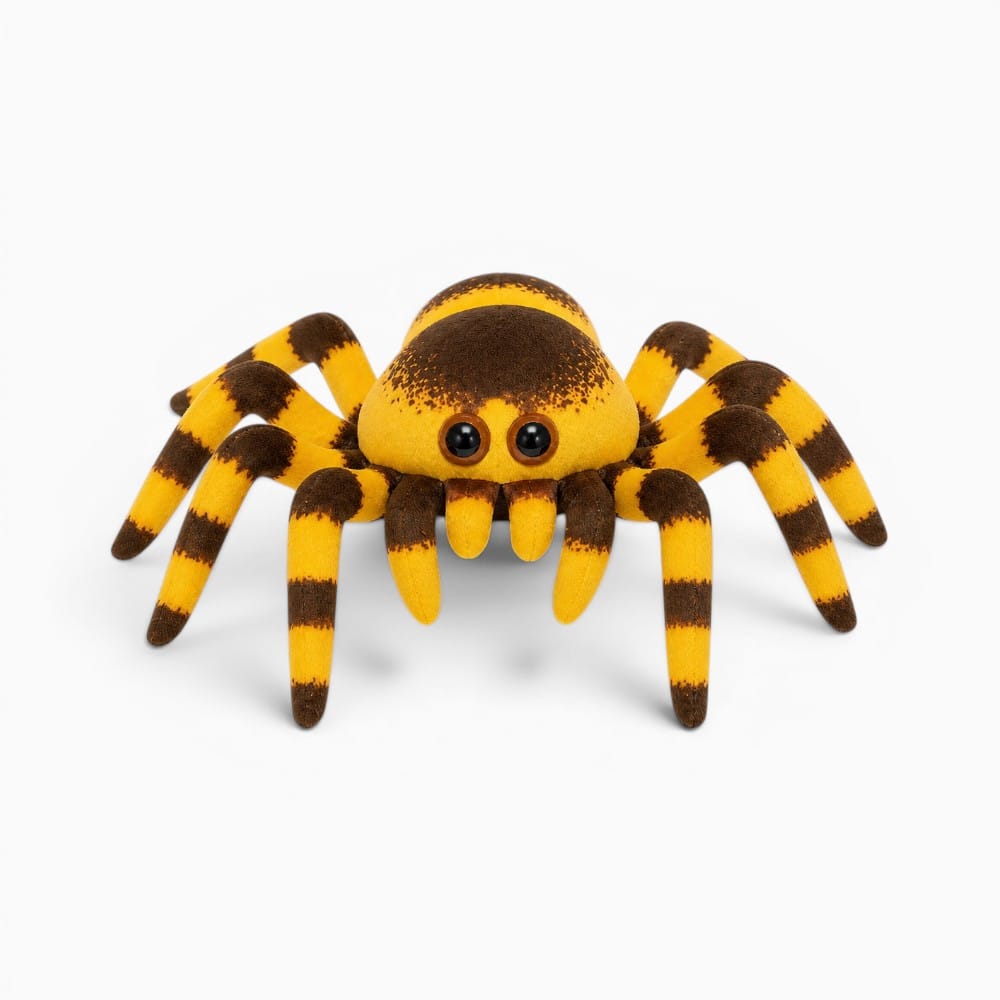 Pluschtierland Gelb-Braunes Spinnen Kuscheltier Gelb-Braunes Spinnen Kuscheltier