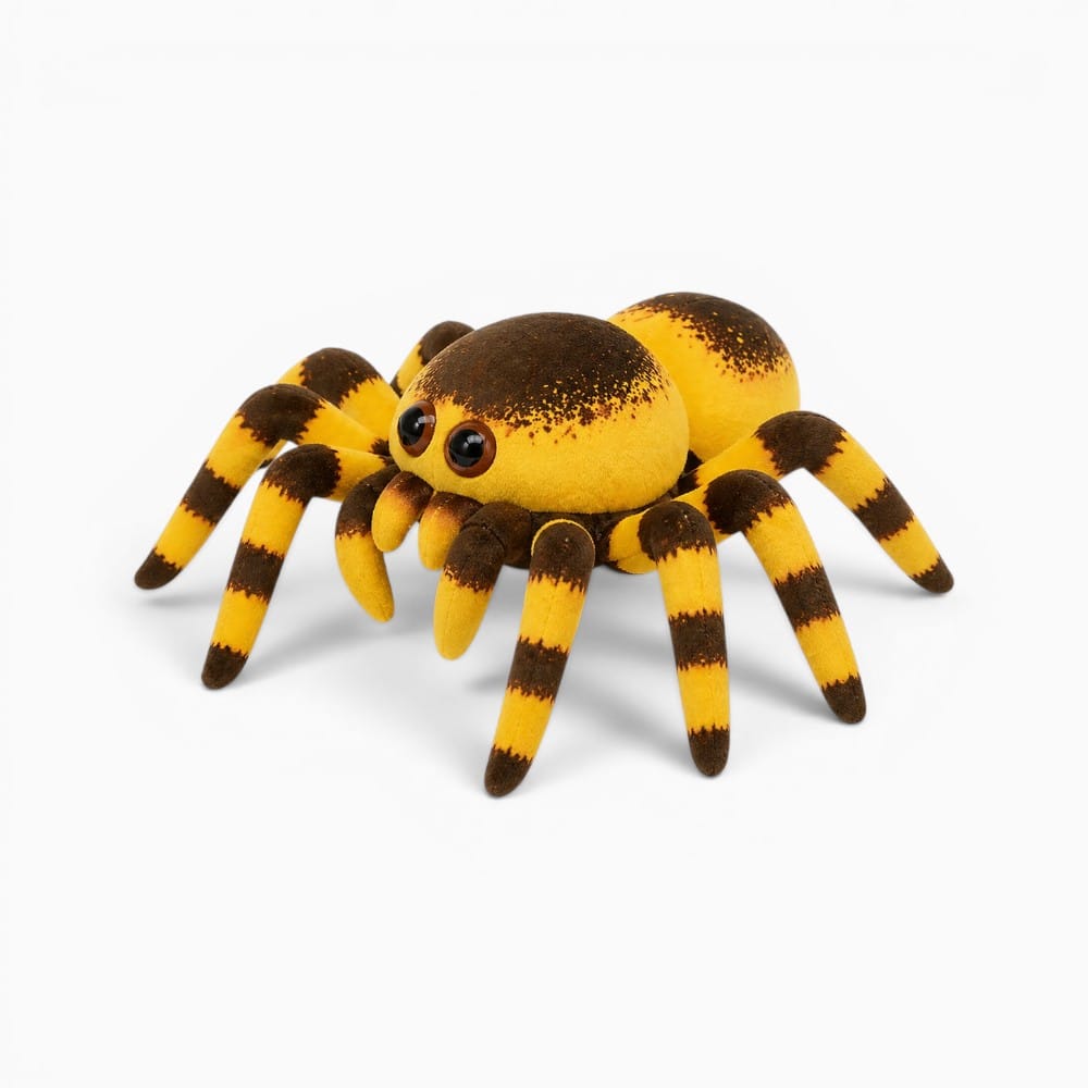 Pluschtierland Gelb-Braunes Spinnen Kuscheltier Gelb-Braunes Spinnen Kuscheltier