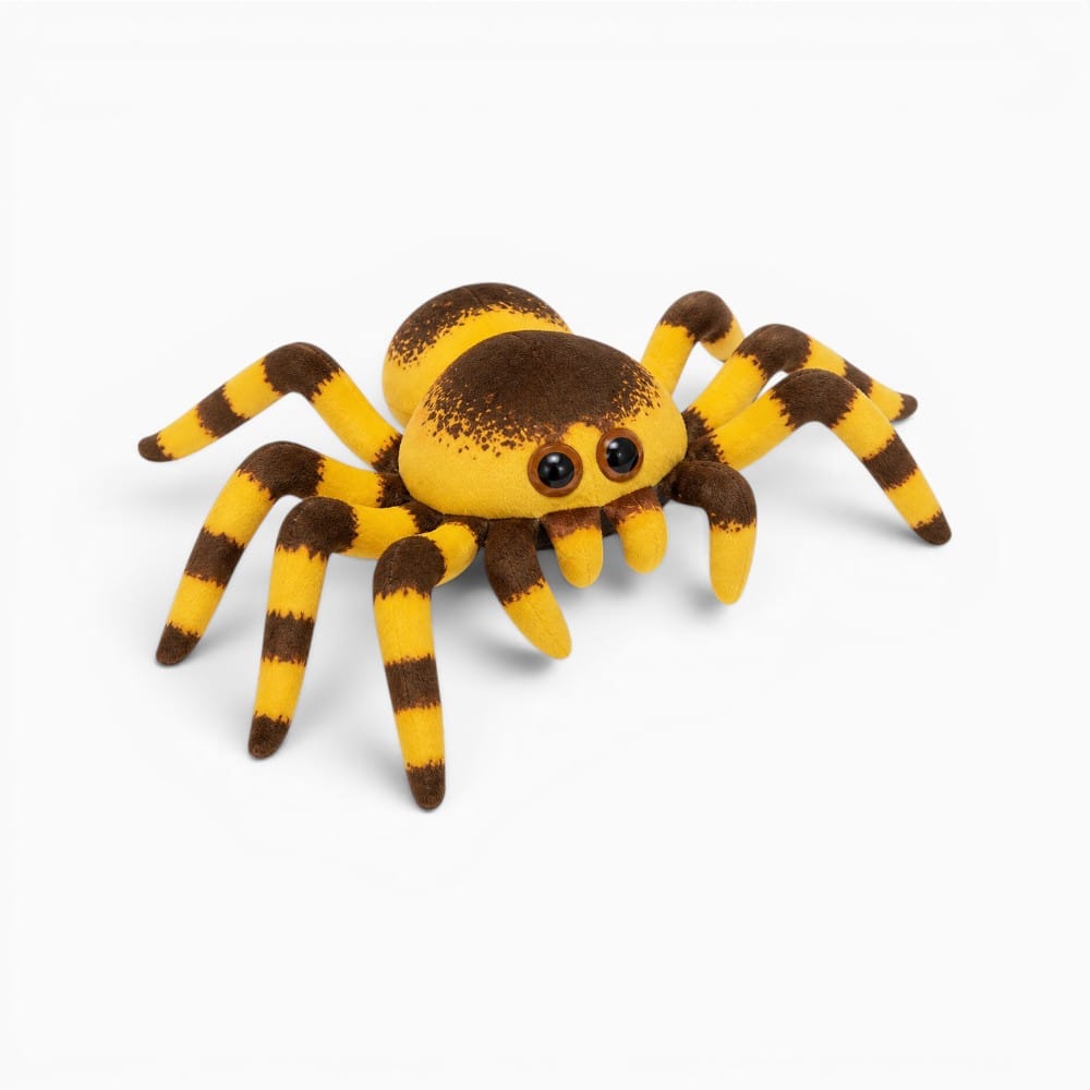 Pluschtierland Gelb-Braunes Spinnen Kuscheltier Gelb-Braunes Spinnen Kuscheltier