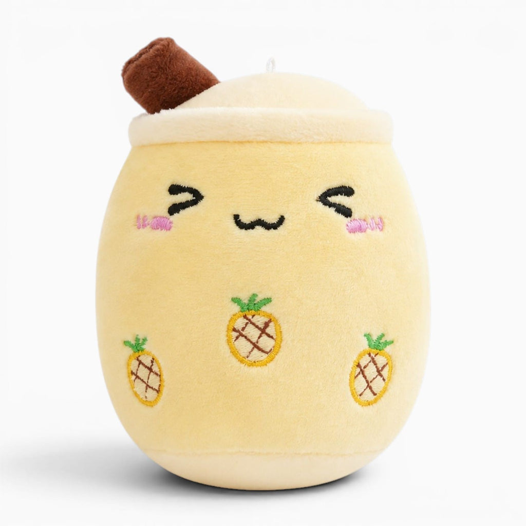 Pluschtierland Gelbes Bubble-Tea-Kuscheltier Gelbes Bubble-Tea-Kuscheltier