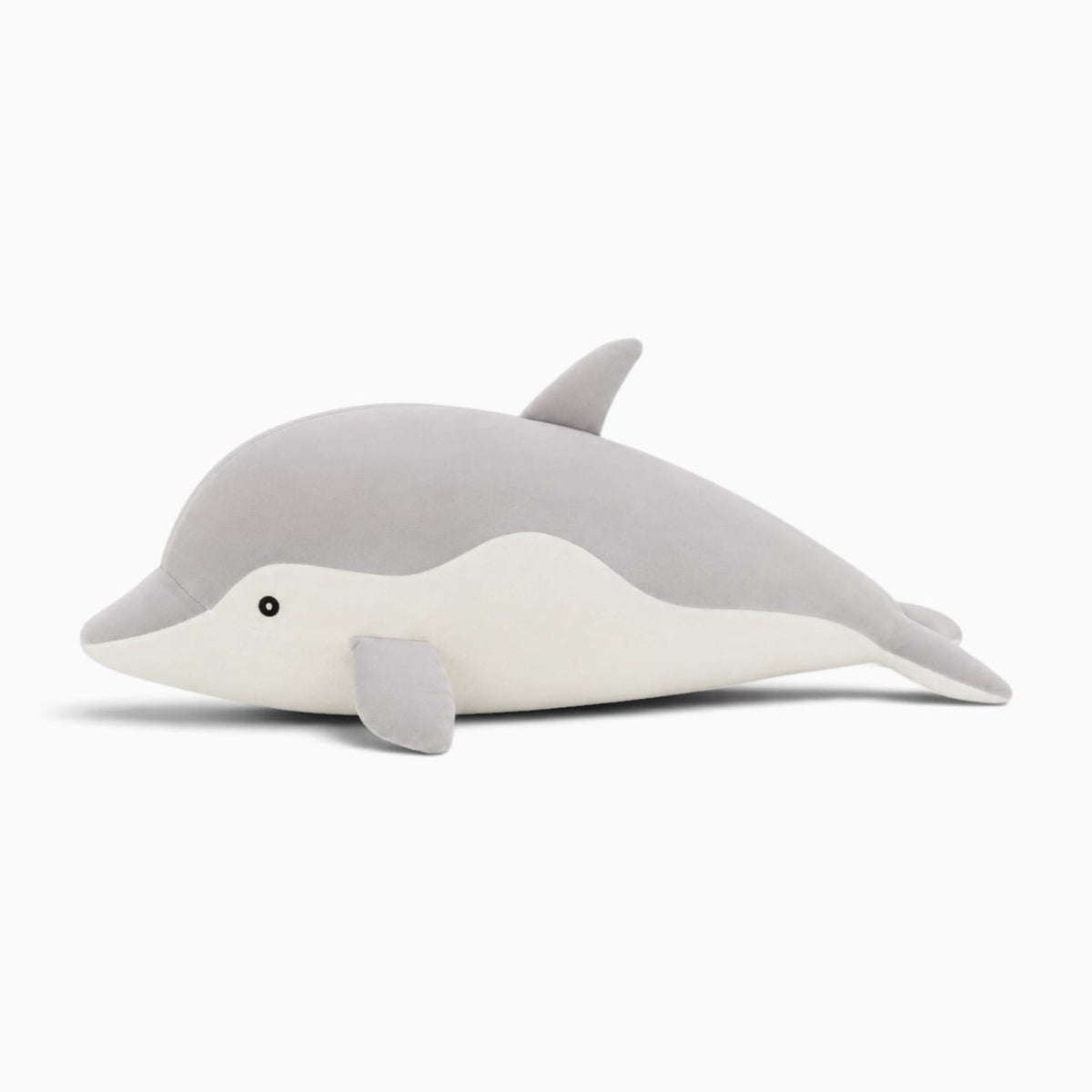 Pluschtierland Grau-weißes Delfin-Kuscheltier Grau-weißes Delfin-Kuscheltier