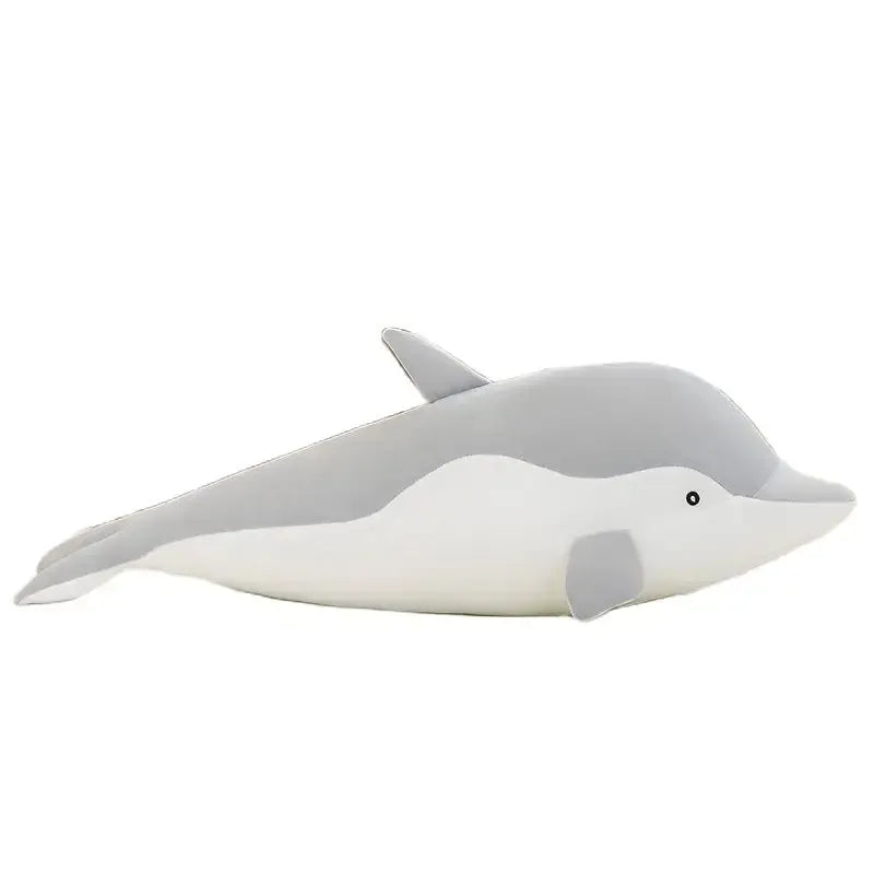 Pluschtierland Grau-weißes Delfin-Kuscheltier Grau-weißes Delfin-Kuscheltier