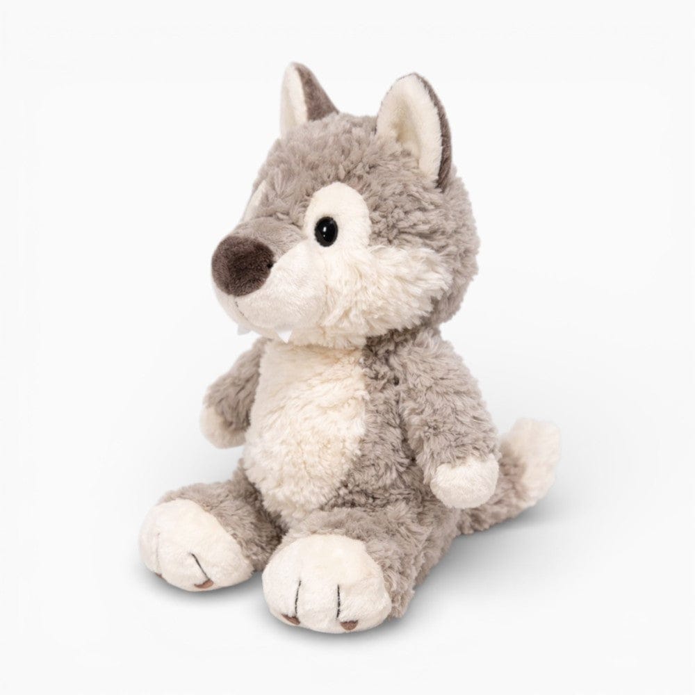 Pluschtierland Grauer Wolf Kuscheltier für Kinder sitzend Grauer Wolf Kuscheltier für Kinder sitzend