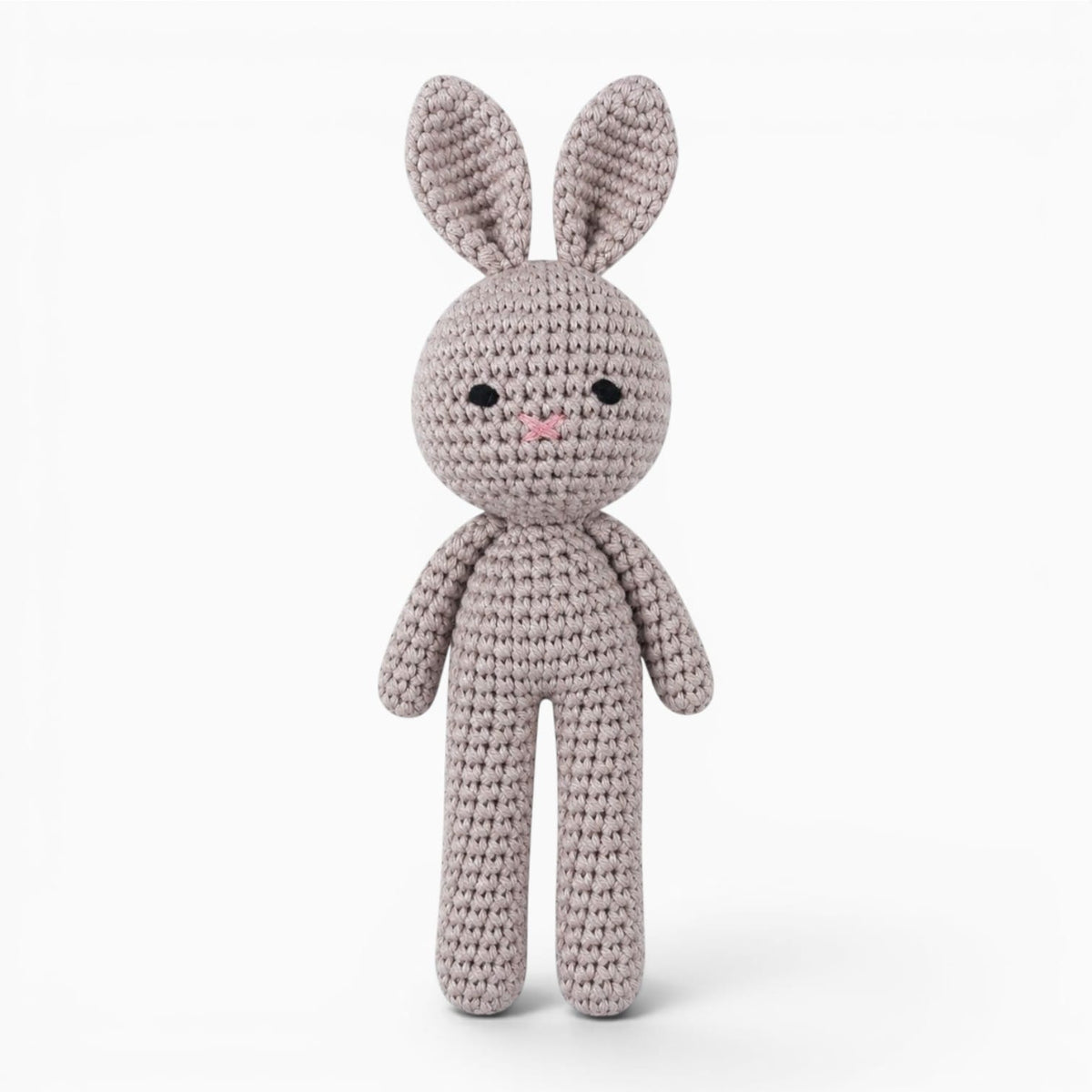 Pluschtierland Graues gehäkeltes Hasen Kuscheltier Graues gehäkeltes Hasen Kuscheltier