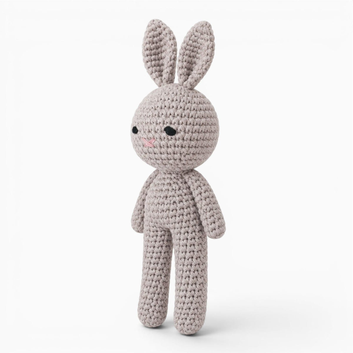 Pluschtierland Graues gehäkeltes Hasen Kuscheltier Graues gehäkeltes Hasen Kuscheltier