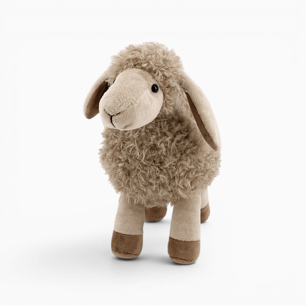 Pluschtierland Graues Lamm Kuscheltier aus Baumwolle Graues Lamm Kuscheltier aus Baumwolle