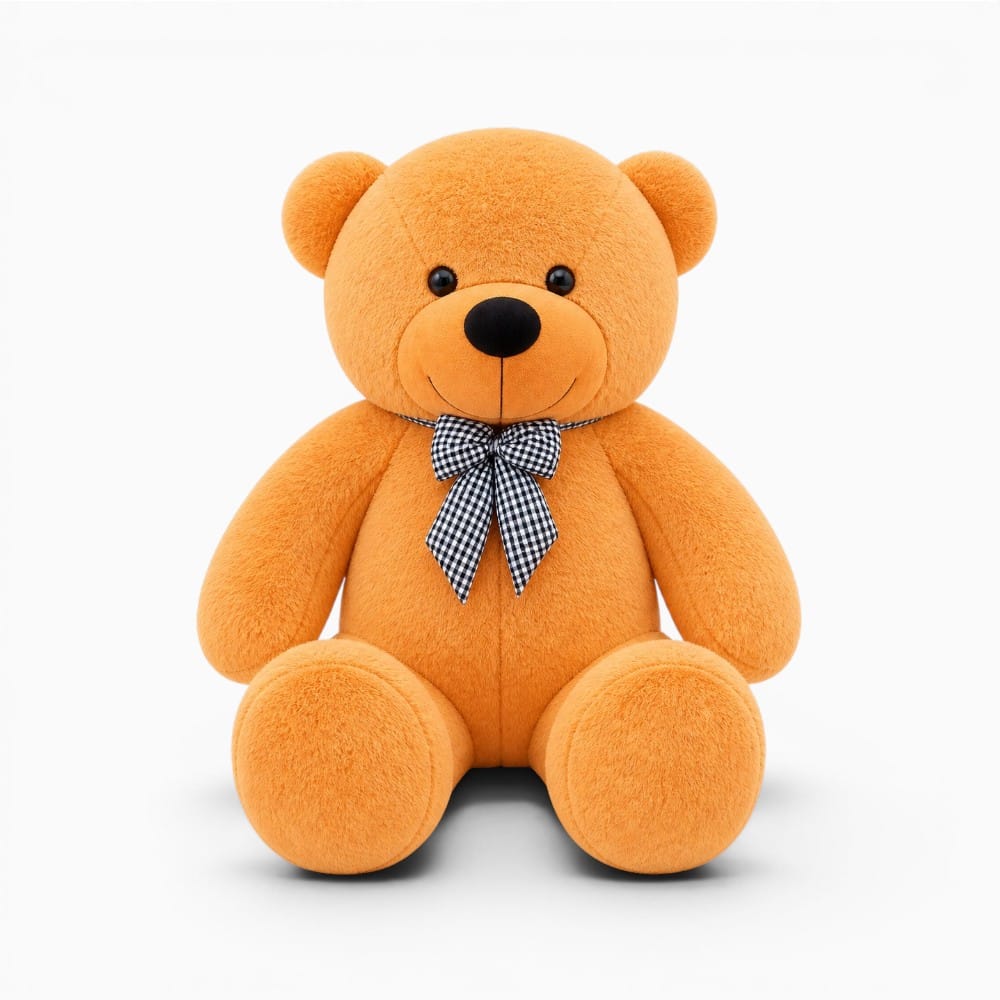 Pluschtierland Großer Orangefarbener Teddybär Aus Plüsch Großer Orangefarbener Teddybär Aus Plüsch